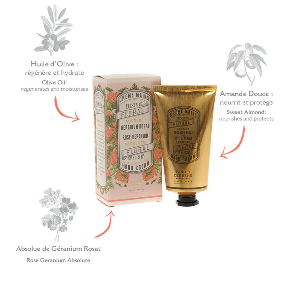 Crème pour les mains - Géranium Rosat 75ml