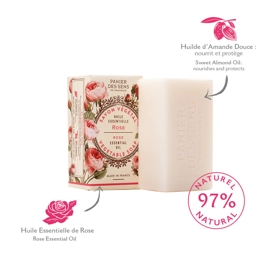 Savon solide Rose Envoûtante - végétal 150g