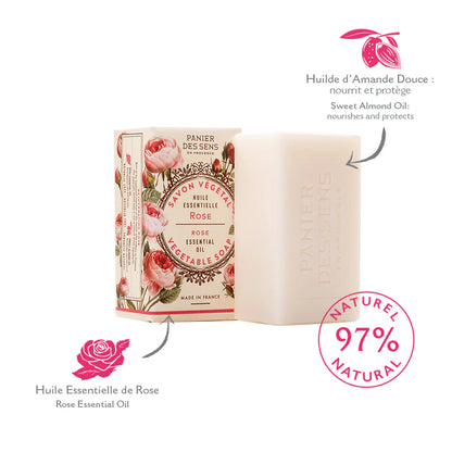 Savon solide Rose Envoûtante - végétal 150g