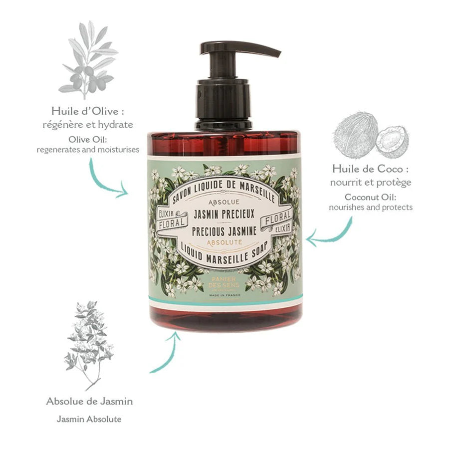 Savon de Marseille liquide - Jasmin Précieux 500ml