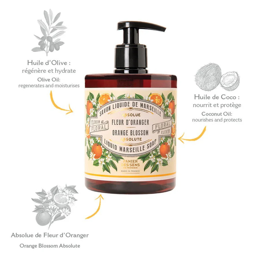 Savon de Marseille liquide - Fleur d’Oranger 500ml