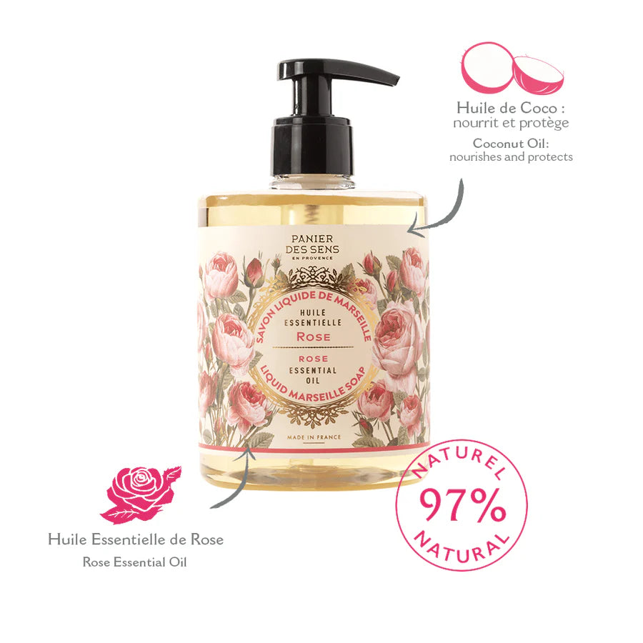 Savon de Marseille liquide - Rose Envoûtante 500ml