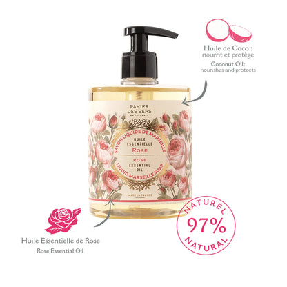 Savon de Marseille liquide - Rose Envoûtante 500ml