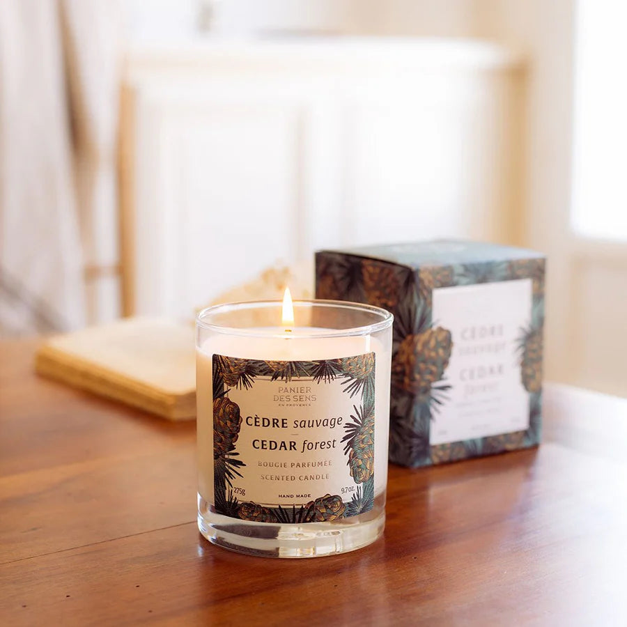 Bougie parfumée Cèdre Sauvage - cire végétale 275g