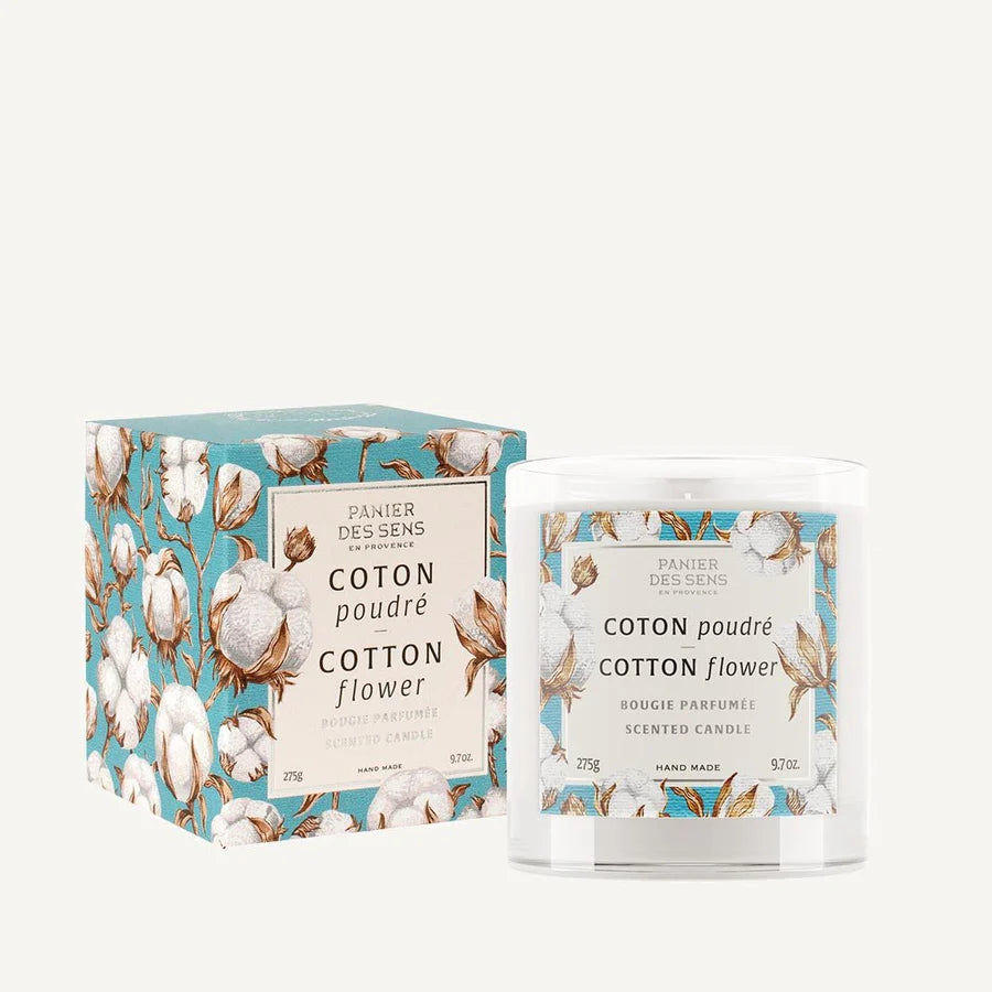 Bougie parfumée Coton Poudré - cire végétale 275g