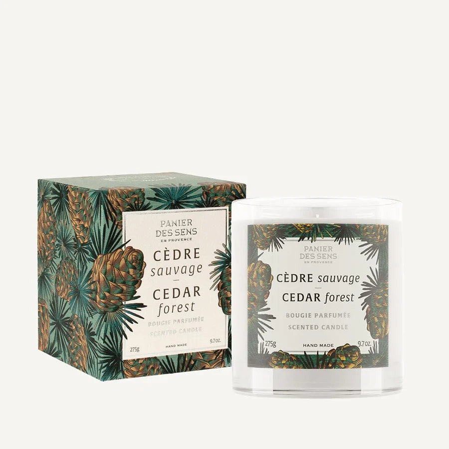 Bougie parfumée Cèdre Sauvage - cire végétale 275g